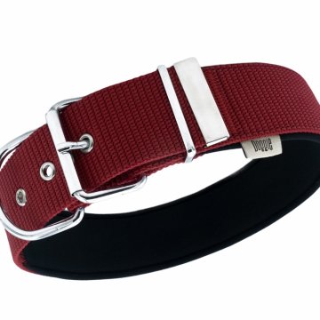 Doggie Konforlu Dokumadan El Yapımı Çivili Köpek Boyun Tasması 5x60-70cm - Red