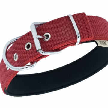 Doggie Palaska Dokumadan El Yapımı Köpek Boyun Tasması 4x52-60cm - Red