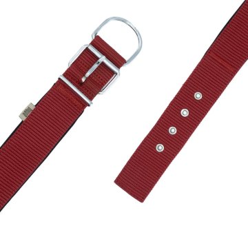 Doggie Palaska Dokumadan El Yapımı Köpek Boyun Tasması 5x50-60cm - Red