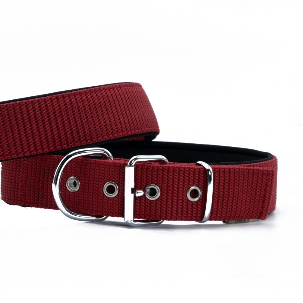 Doggie Palaska Dokumadan El Yapımı Köpek Boyun Tasması 5x55-65cm - Red