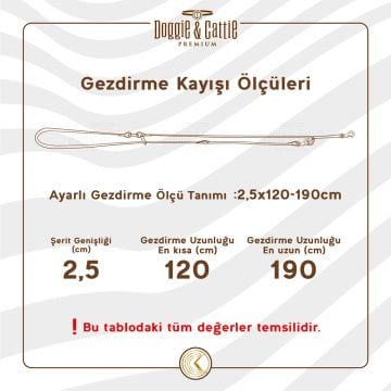 Doggie Ayarlanabilir Seri Klasik Gerçek Deriden El Yapımı  Köpek Gezdirme Kayışı