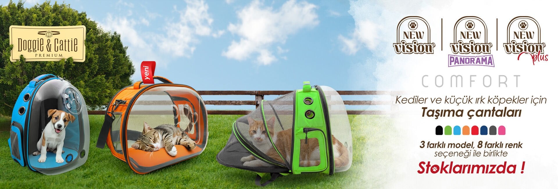 Kediler ve küçük ırk köpekler için taşıma çantaları