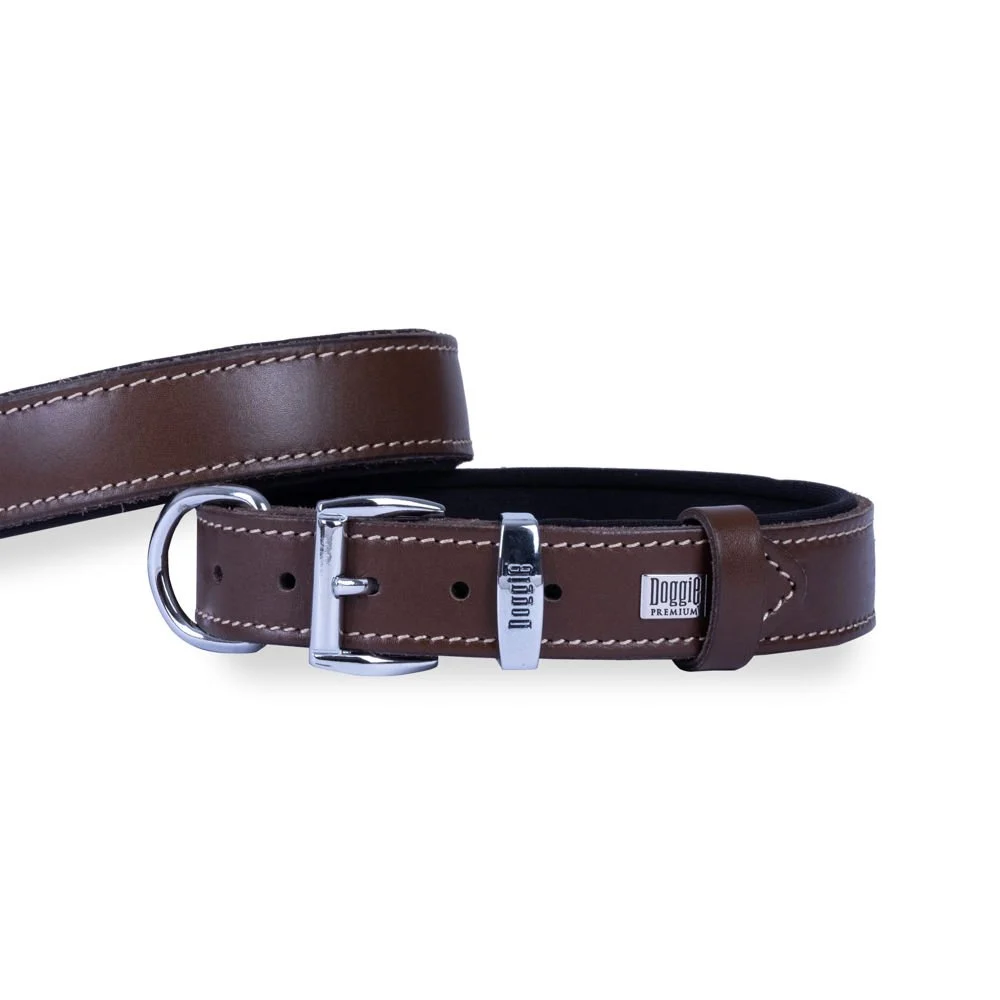 Doggie Leather Dog Collar 2.5x37-45cm