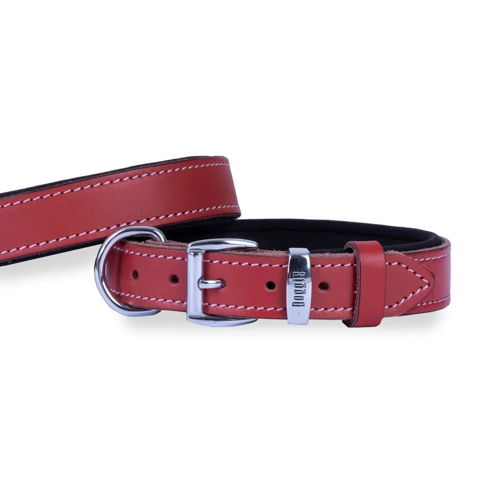 Doggie Leather Dog Collar 3x42-50cm