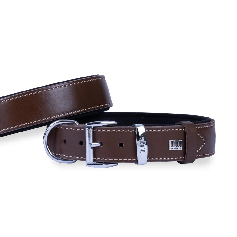 Doggie Leather Dog Collar 3.5x47-55cm