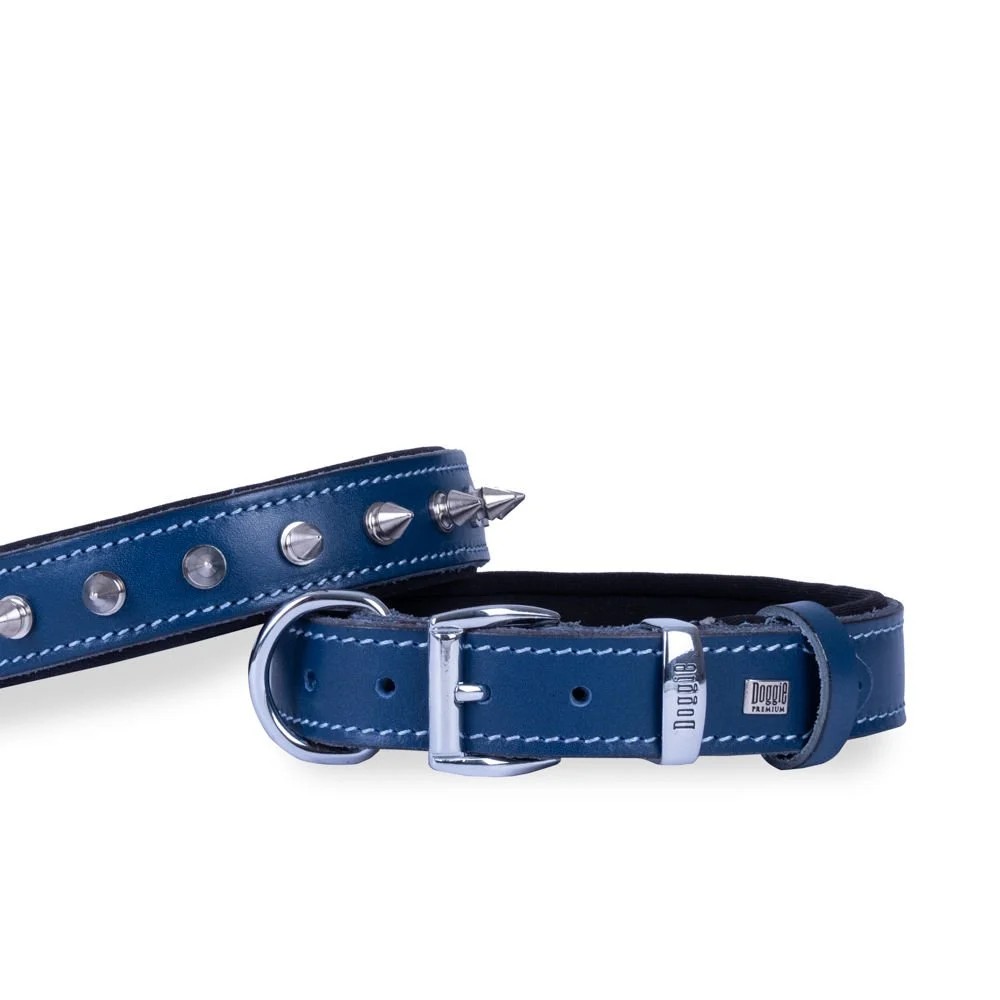 Doggie Çivili Deri Köpek Tasması 3x42-50cm