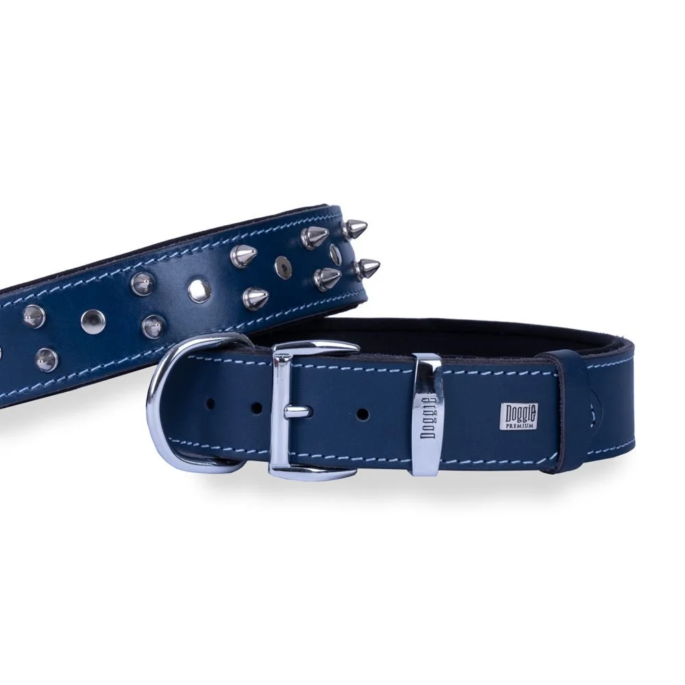 Doggie Studded Leather Dog Collar 4x47-55cm