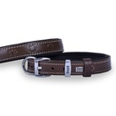 Doggie Paw Pattern Leather Dog Collar 2x35-40cm