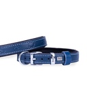 Doggie Paw Pattern Leather Dog Collar 2x35-40cm
