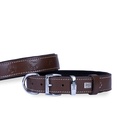 Doggie Paw Pattern Leather Dog Collar 2.5x37-45cm