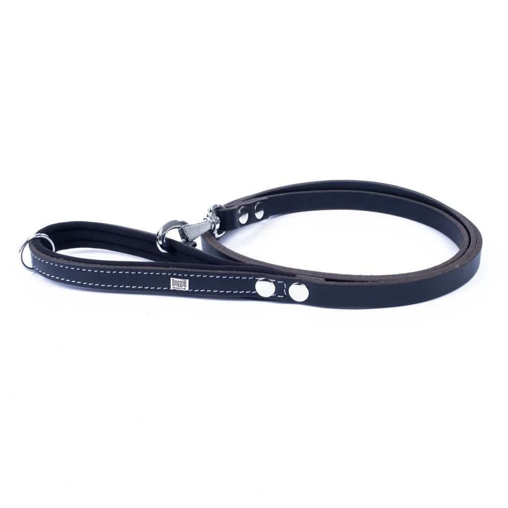 [GZT15MBLACK] Doggie Leather Dog Leash 1.5x160cm (Black)