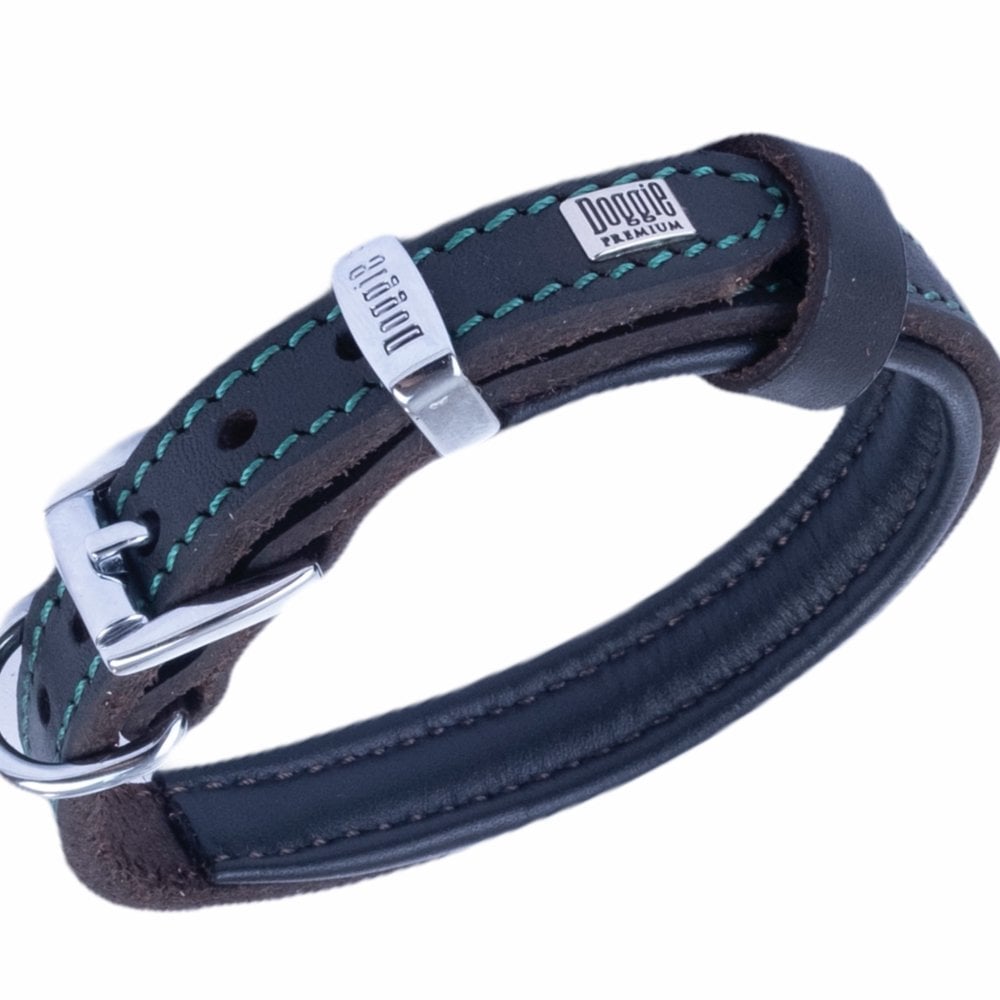 Doggie Oiled Leather Dog Collar 1.5x20-25cm