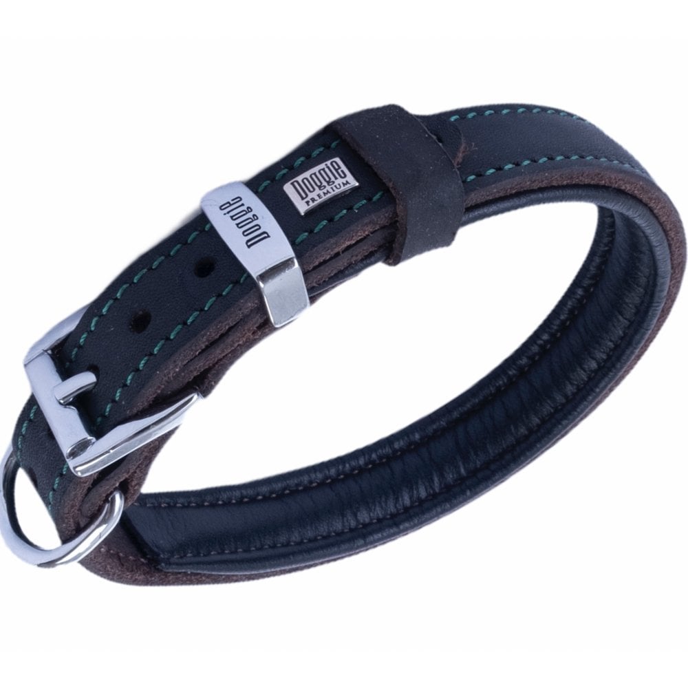 Doggie Oiled Leather Dog Collar 2x30-35cm