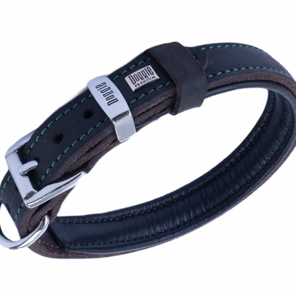 Doggie Oiled Leather Dog Collar 3x42-50cm