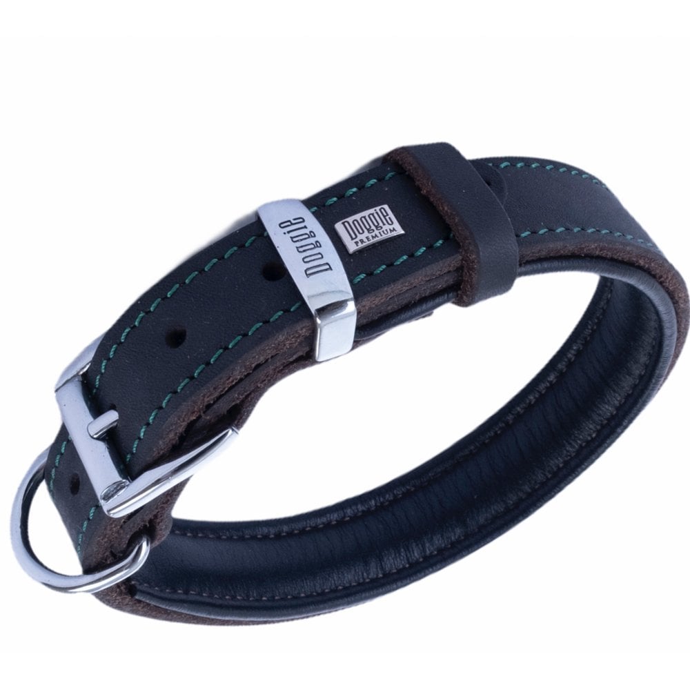 Doggie Oiled Leather Dog Collar 3.5x47-55cm