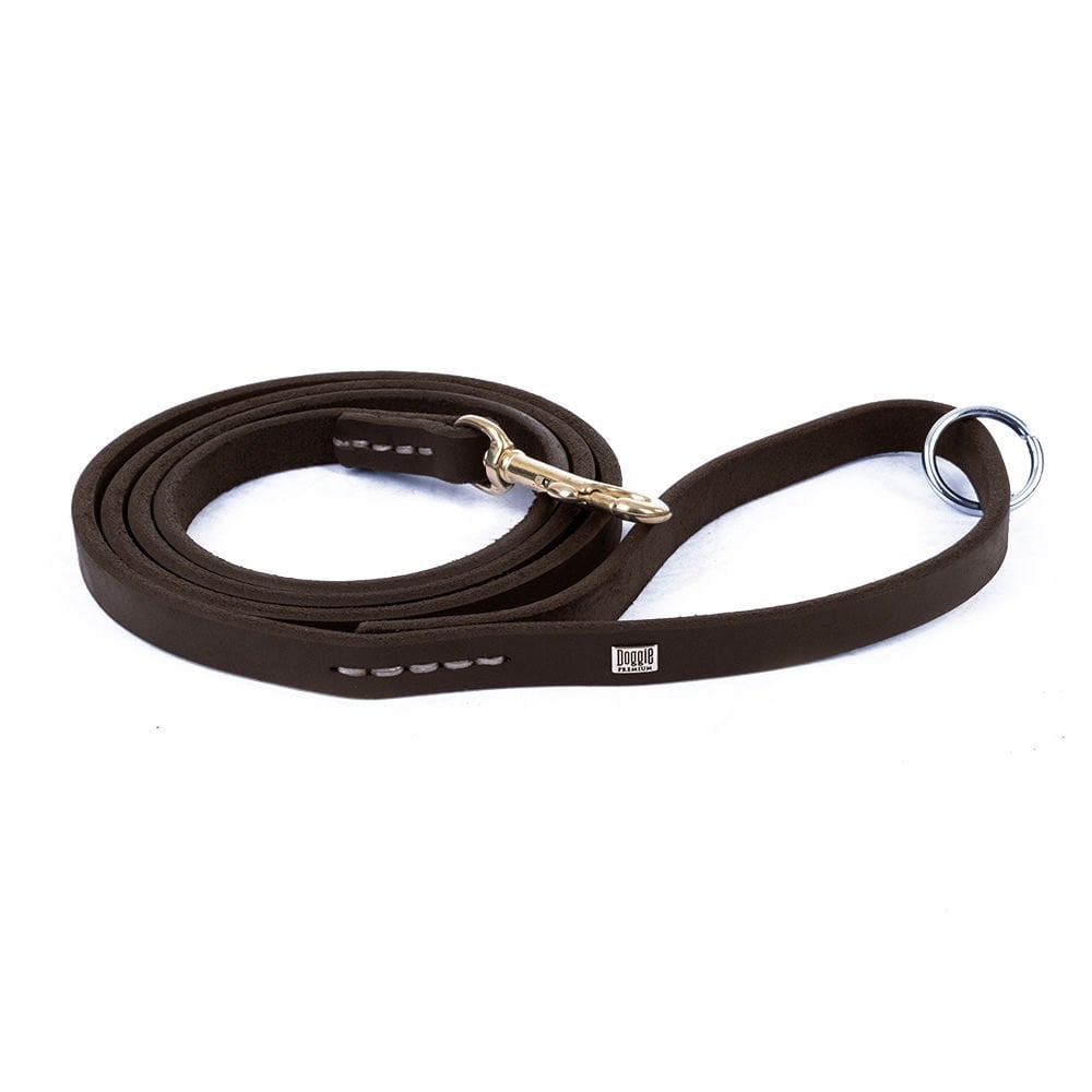 Doggie Oiled Leather Dog Leash 1.1x150cm