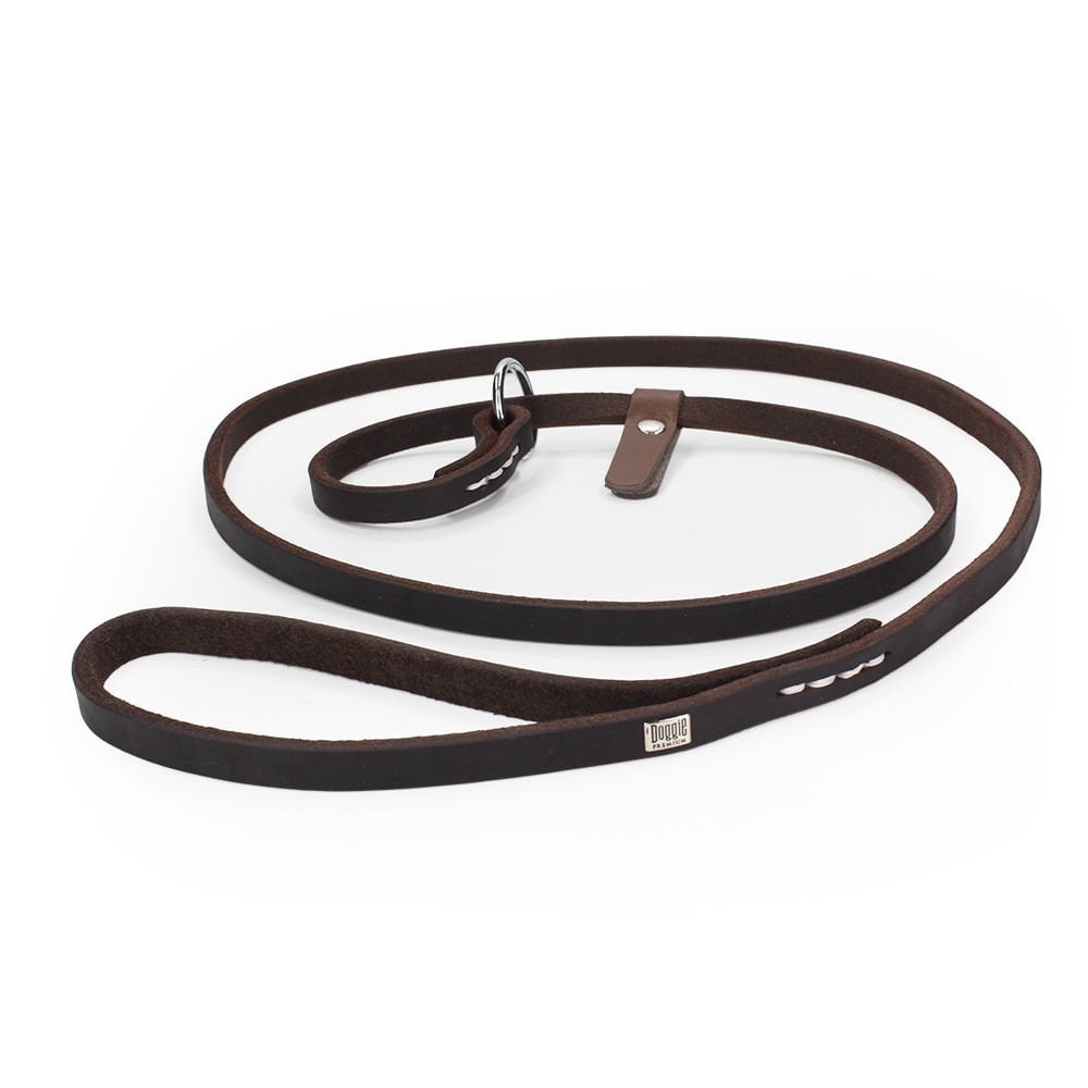 Doggie Oiled Leather Dog Training Leash 1.1x150cm