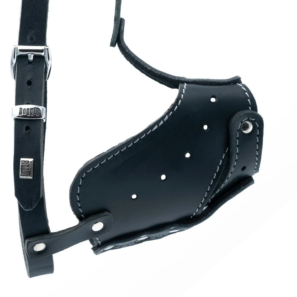 [AGKMBLACK] Doggie Long Snout Leather Dog Muzzle M 50-55cm