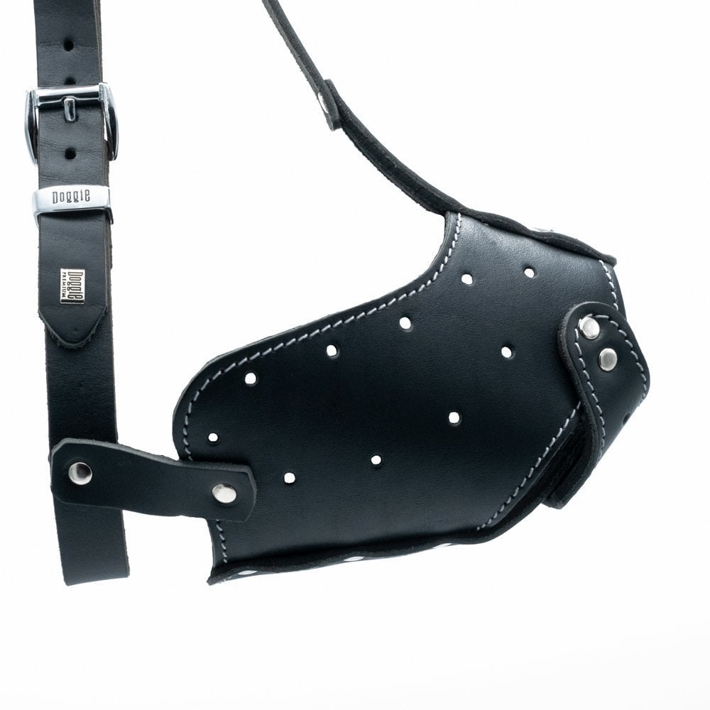 [AGKLBLACK] Doggie Uzun Burunlu Deri Köpek Ağızlığı L 55-60cm