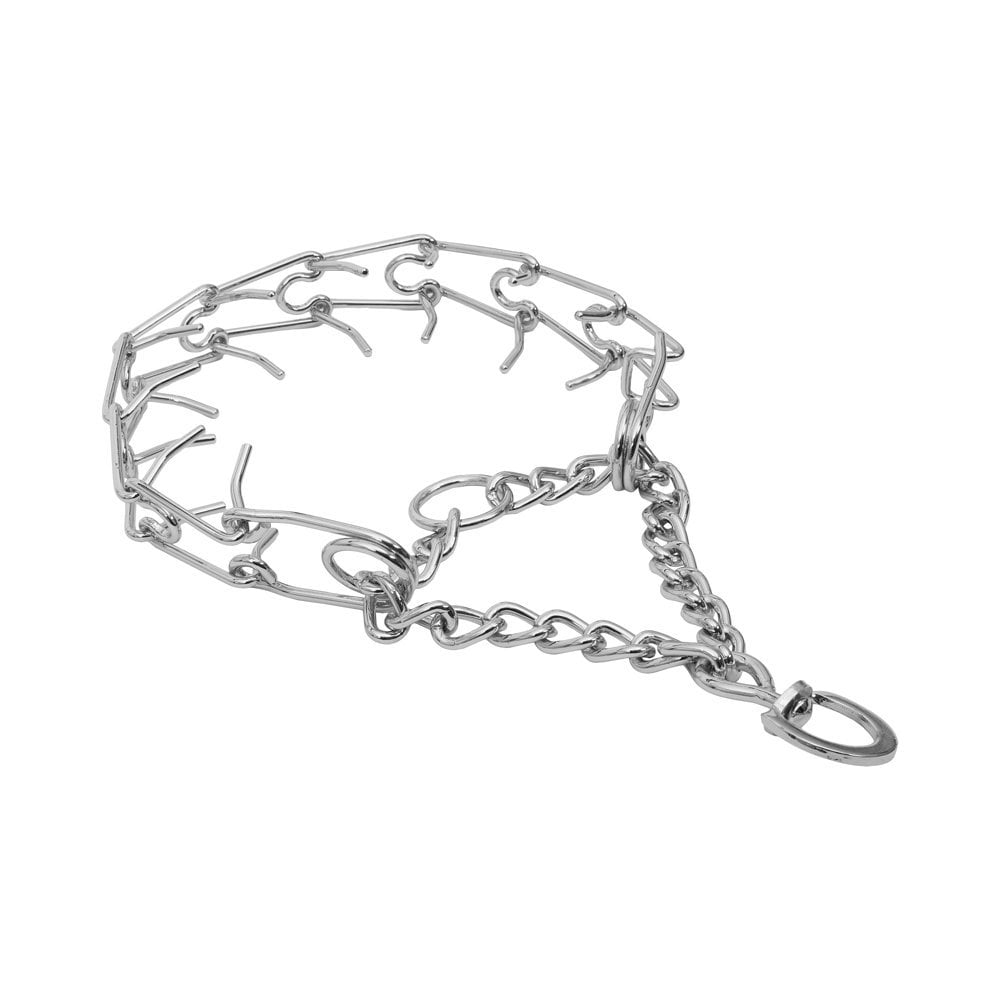 [SPIKEY55CHROMEPLATED] Doggie Prong Dog Training Collar 0.35x35-45cm