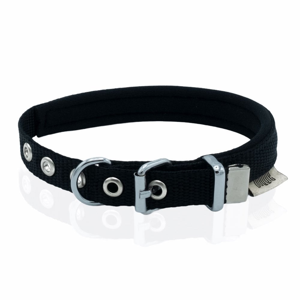 [DSBT1510MBLACK] Doggie Webbing Dog Collar 1.5x25-30cm (Black)