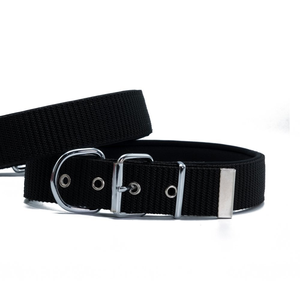 [DSBT5010MBLACK] Doggie Heavy Duty Webbing Dog Collar 5x55-65cm (Black)