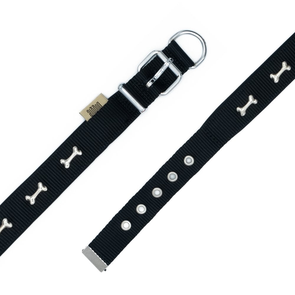 Doggie Bone Decorated Webbing Dog Collar 2x35-40cm