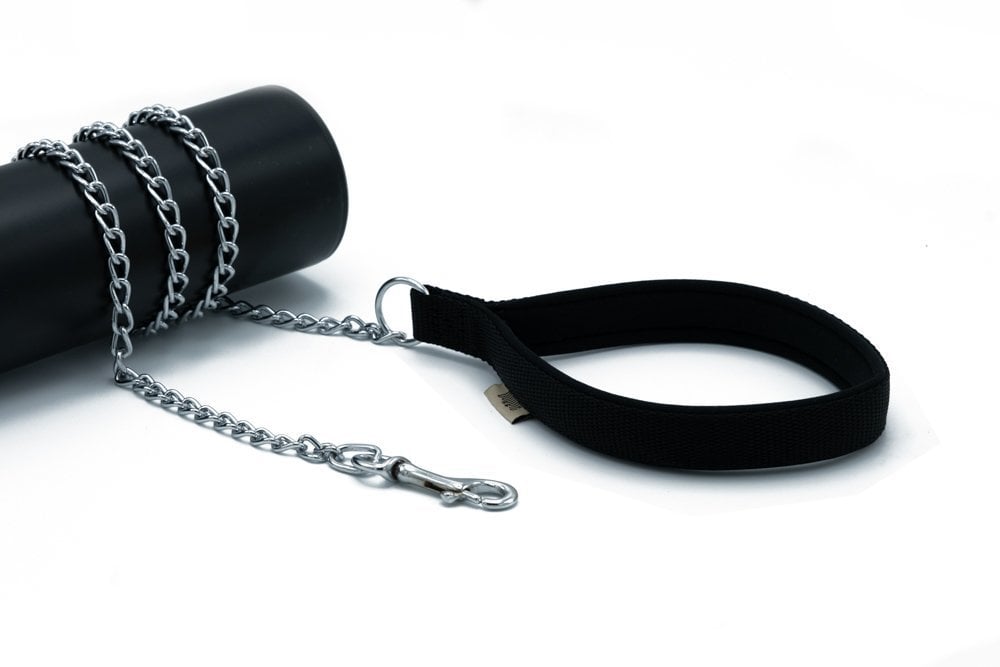 [DZGT25MBLACK] Doggie Chain Webbing Dog Leash 0.25x110cm (Black)
