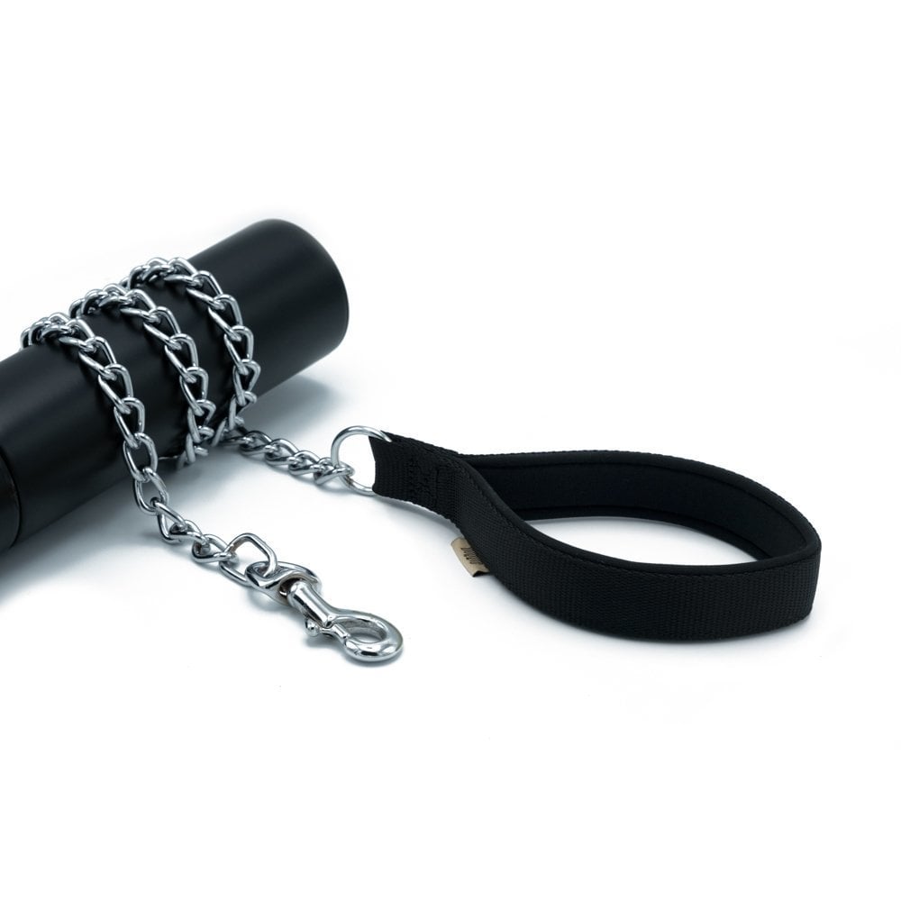 [DZGT35MBLACK] Doggie Zincirli Dokuma Köpek Gezdirme Kayışı 0.35x110cm (Siyah)