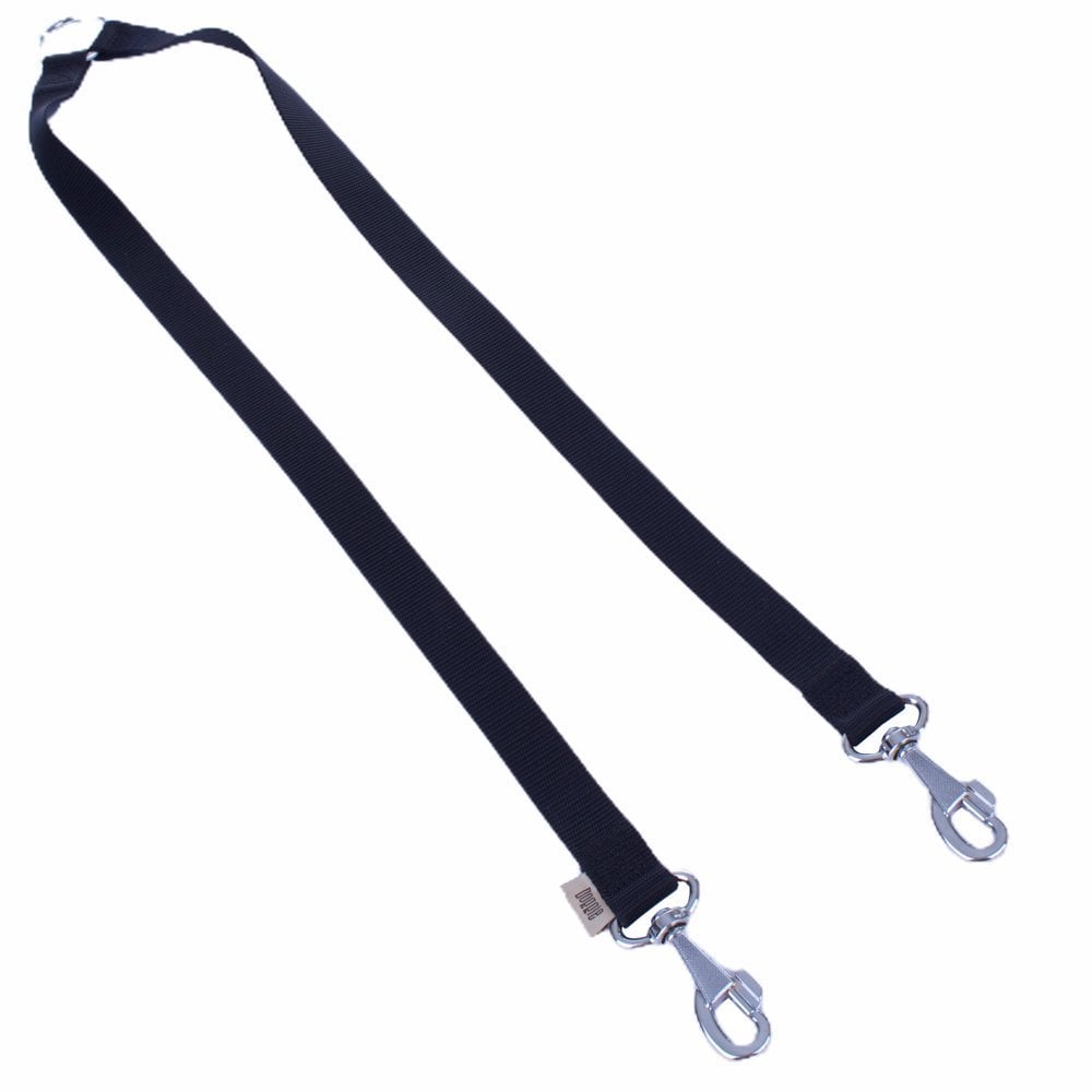 [DCG25MBLACK] Doggie Webbing Double Dog Leash 2.5x70cm (Black)