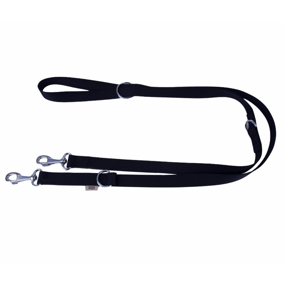 [DPGT25MBLACK] Doggie Webbing Multi Function Dog Leash 2.5x120-200cm (Black)