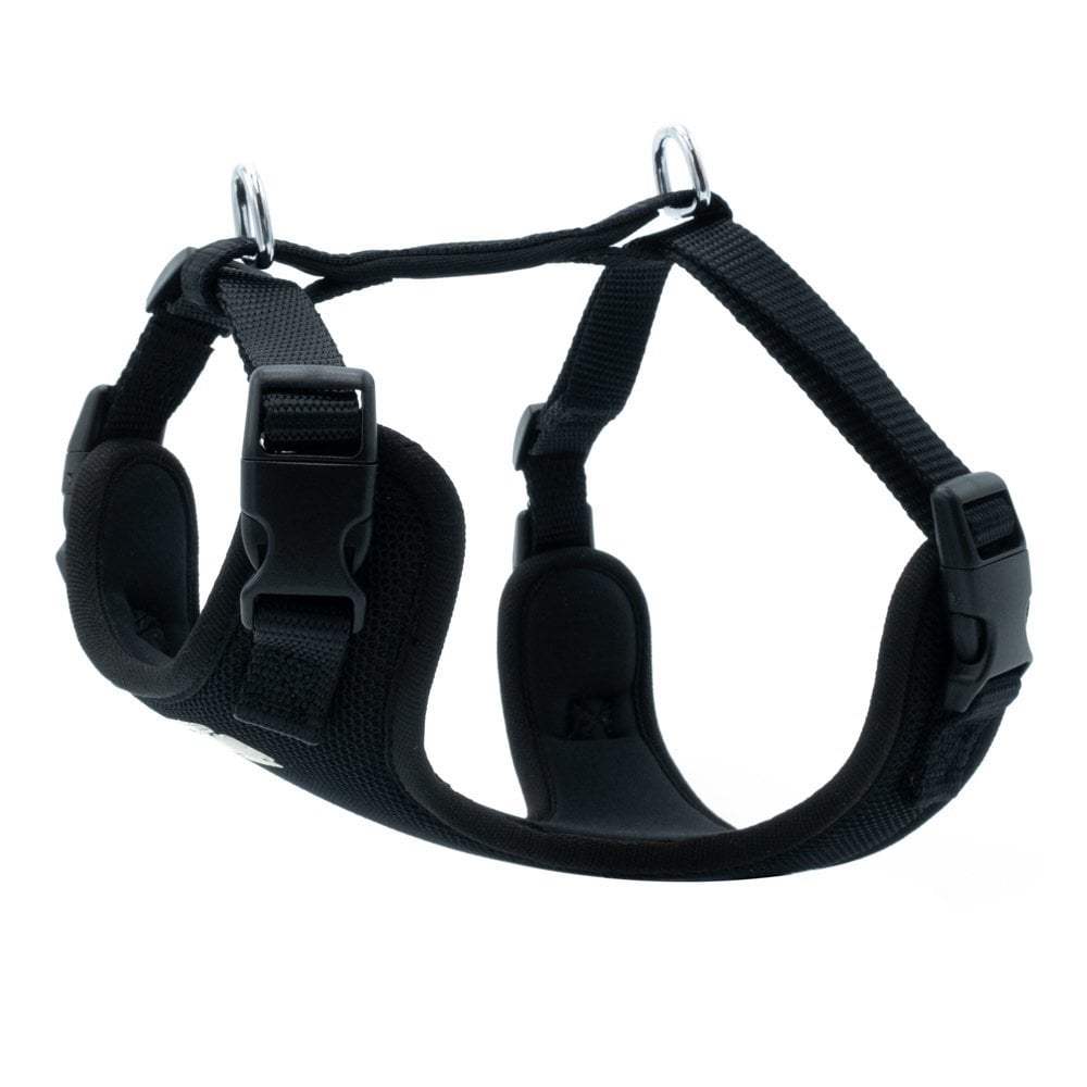 [ADGTSBLACK] Doggie Yumuşak Dolgulu Köpek Göğüs Tasması S 40-50cm (Siyah)