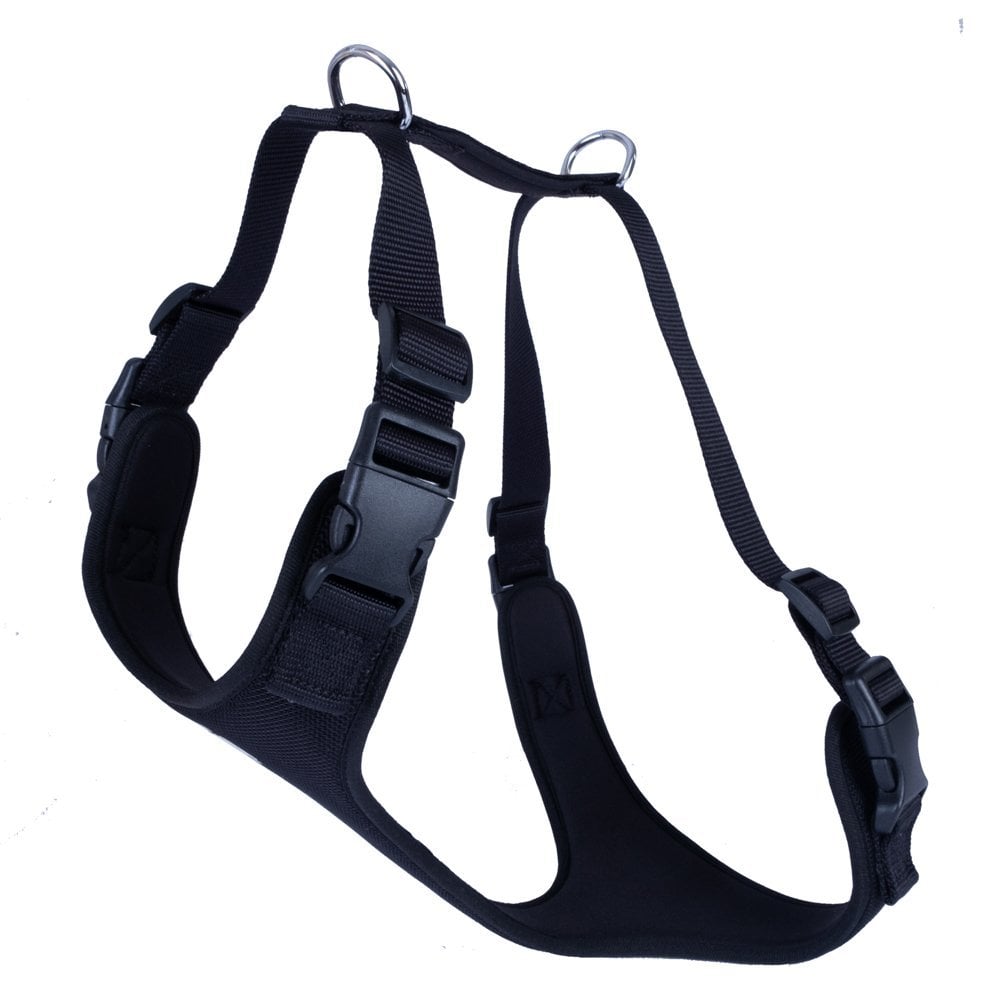 [ADGTXXLBLACK] Doggie Yumuşak Dolgulu Köpek Göğüs Tasması 2XL 70-80cm (Siyah)
