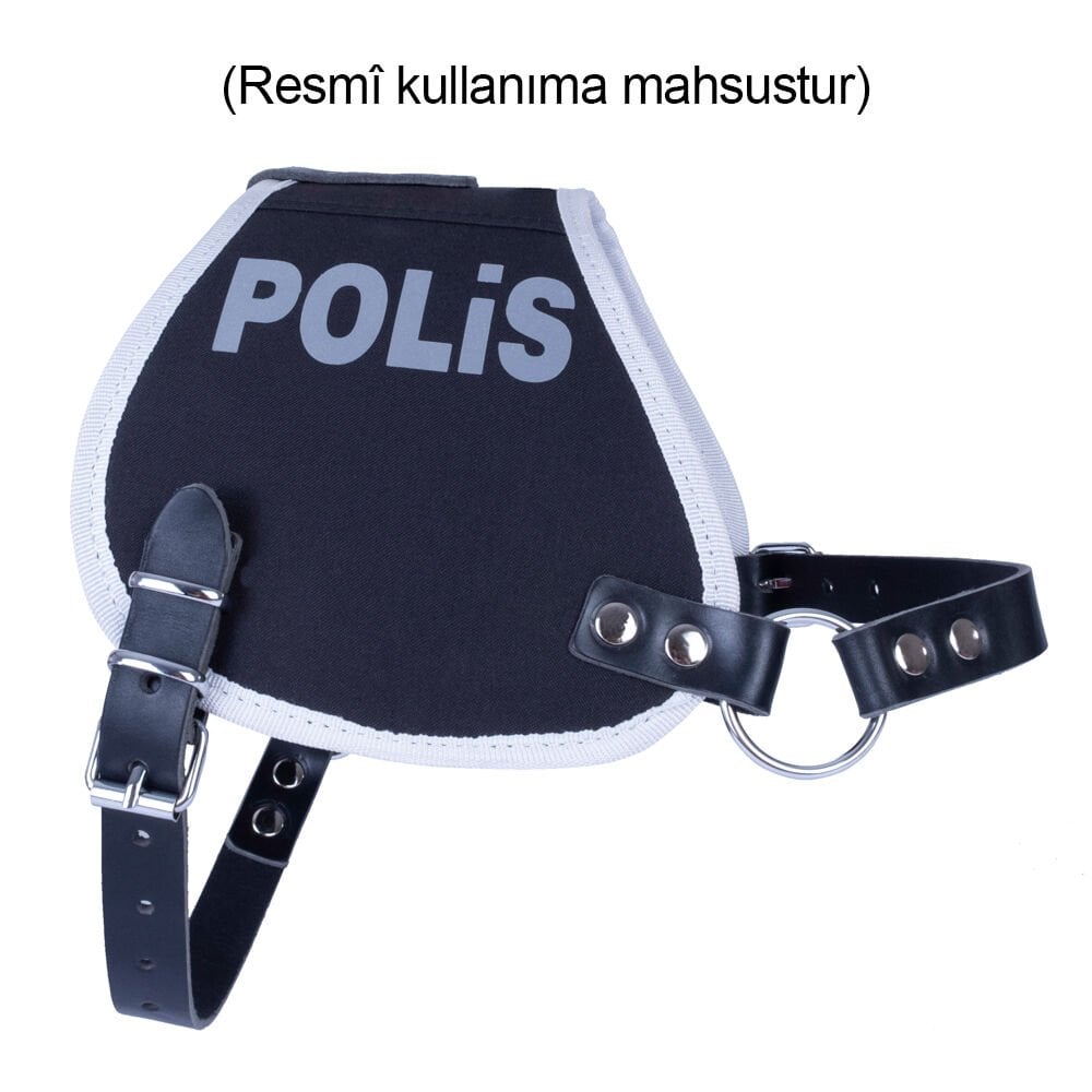 [POLXLBLACK] Doggie Polis Köpek Görev Yeleği XL 70-80cm