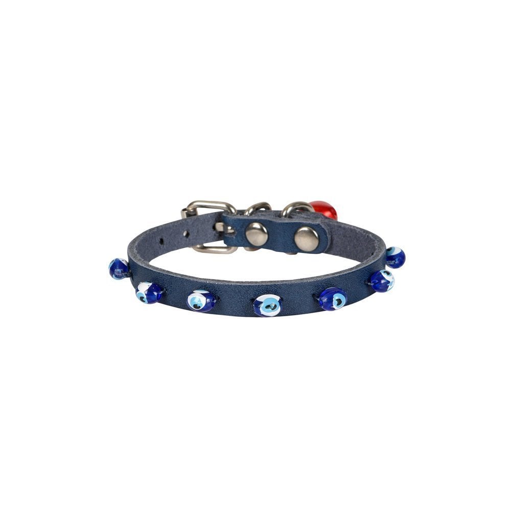 Cattie Boncuklu Deri Kedi Tasması 1x18-22cm