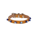 Cattie Boncuklu Deri Kedi Tasması 1x18-22cm
