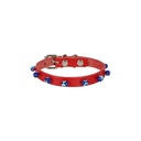 Cattie Beaded Leather Cat Collar 1x21-25cm