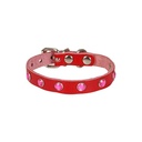 Cattie Taşlı Deri Kedi Tasması 1x18-22cm