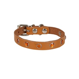 Cattie Taşlı Deri Kedi Tasması 1x18-22cm