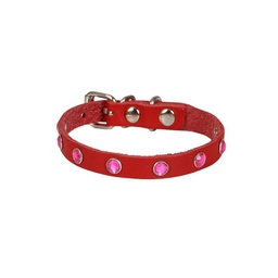 Cattie Taşlı Deri Kedi Tasması 1x21-25cm