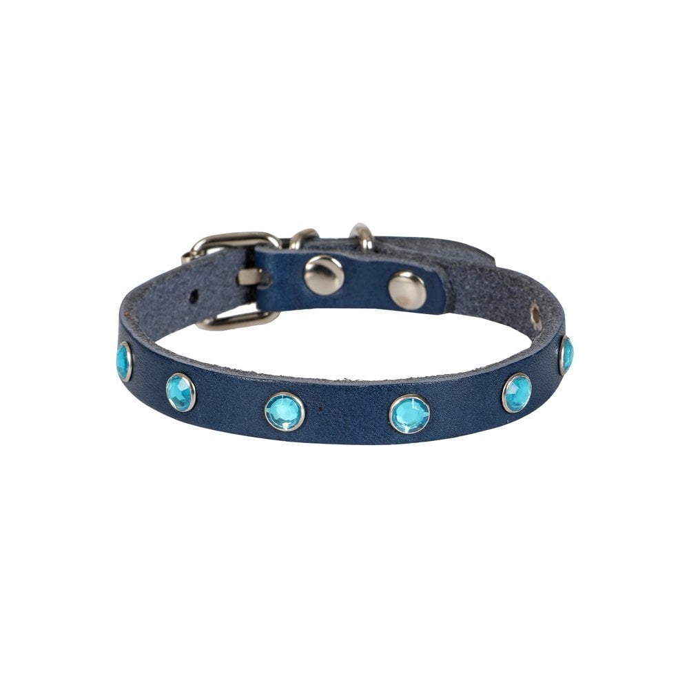 Cattie Taşlı Deri Kedi Tasması 1x21-25cm