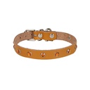 Cattie Taşlı Deri Kedi Tasması 1.2x25-29cm