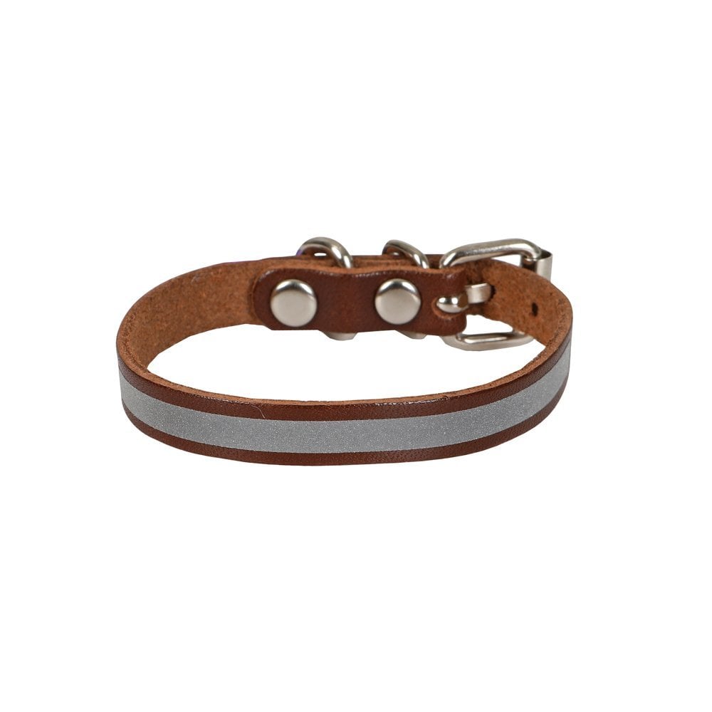 Cattie Reflective Leather Cat Collar 1x18-22cm