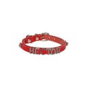 Cattie Nameplate Leather Cat Collar 1x21-25cm