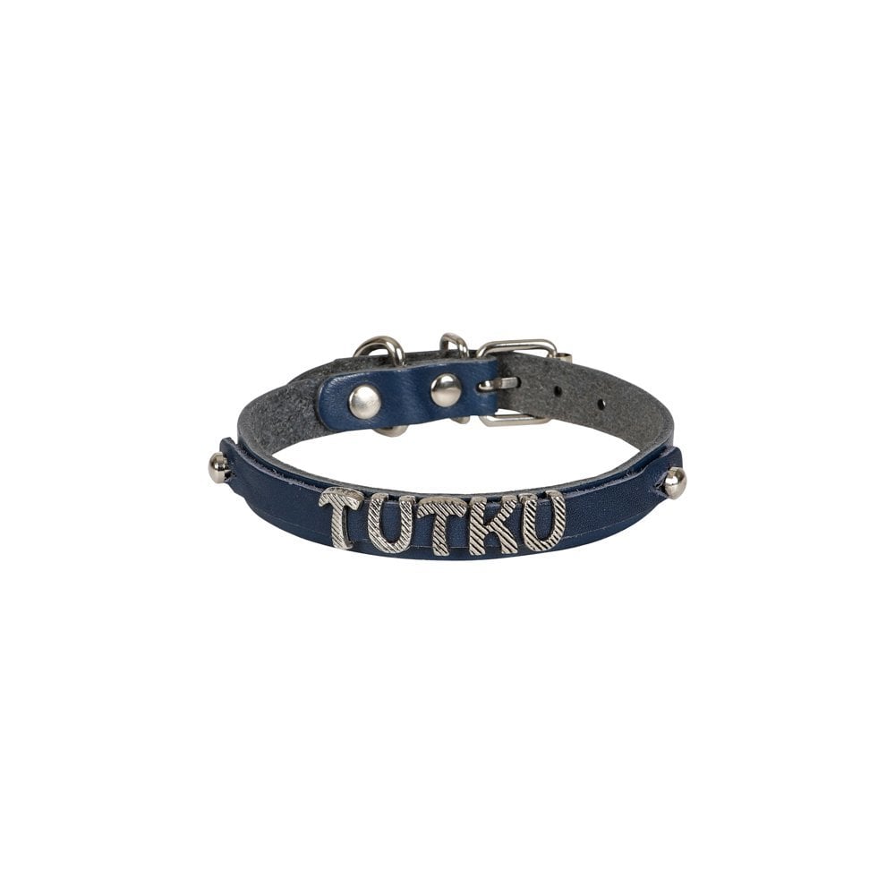 Cattie Nameplate Leather Cat Collar 1.2x25-29cm