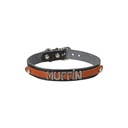 Cattie Nameplate Leather Cat Collar 1.5x28-32cm