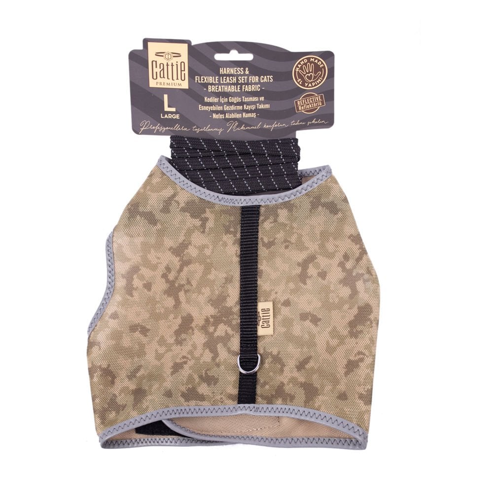 Cattie Lastikli Kedi Gezdirme Tasması 1.5x30-40cm