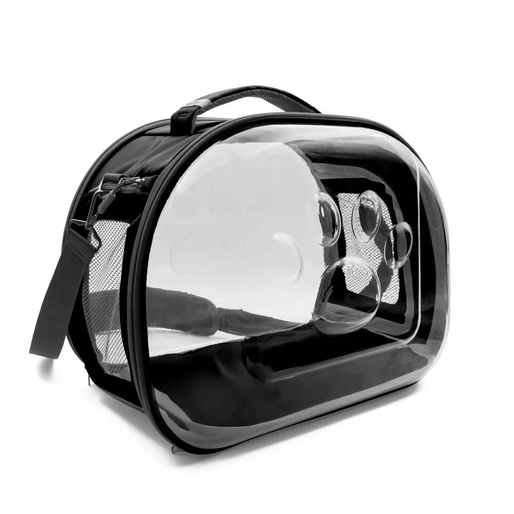 [NEWVISIONPANOBLACK] Cattie Panoramik Kedi Taşıma Çantası 30x40x35cm (Siyah)