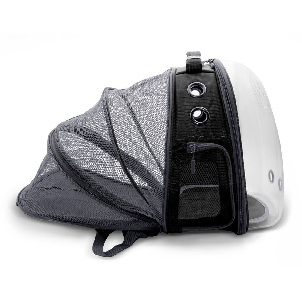 [NEWVISIONPLUSBLACK] Cattie Fileli Astronot Kedi Taşıma Çantası 25x60x40cm (Siyah)