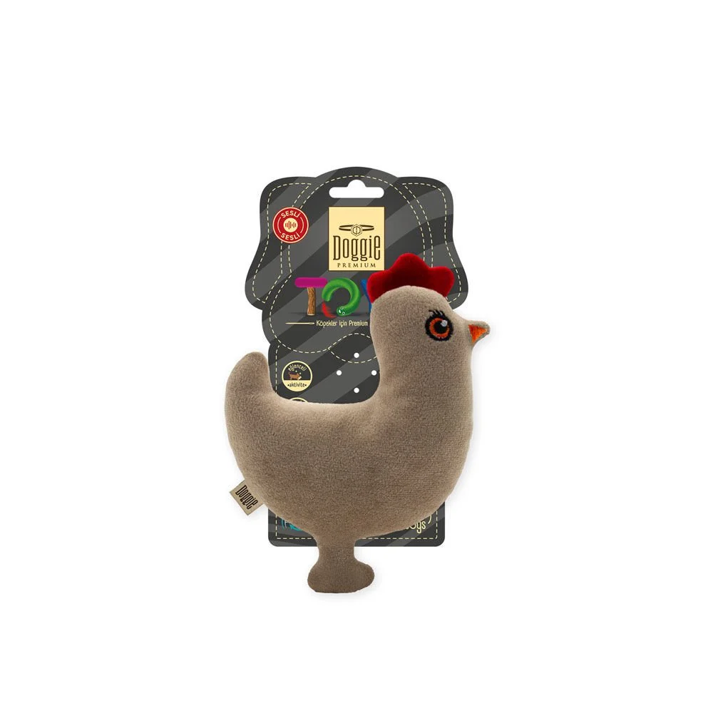 [DTOY15TAVUK] Doggie Tavuk Peluş Köpek Oyuncağı 15cm